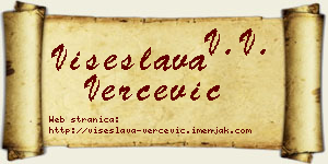 Višeslava Verčević vizit kartica